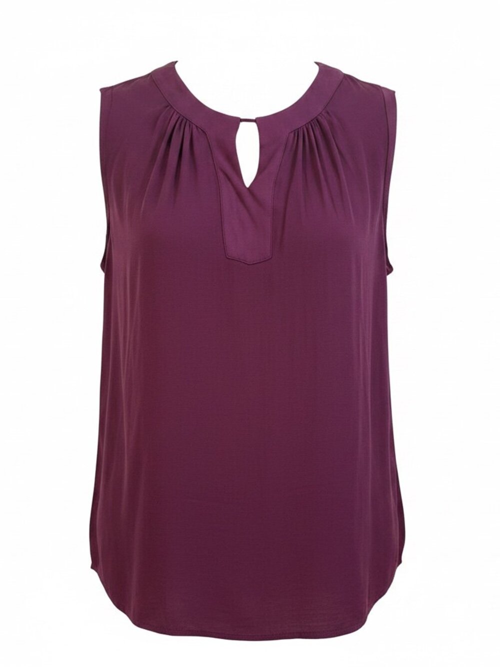 Sweet Grey Juni Mixed Material Top - Size Medium - Jewel Tone Purplae